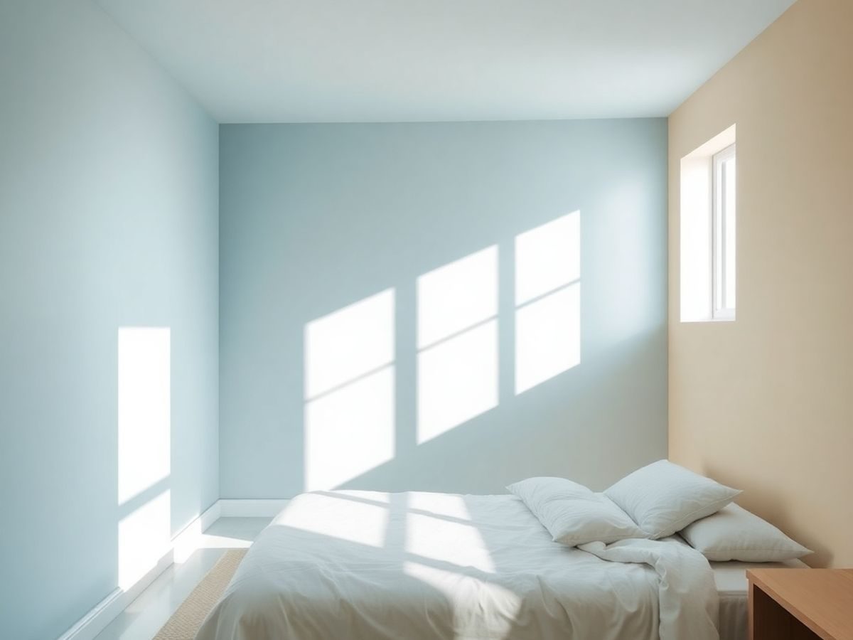 Pereți vopsiți în culori calde și reci.