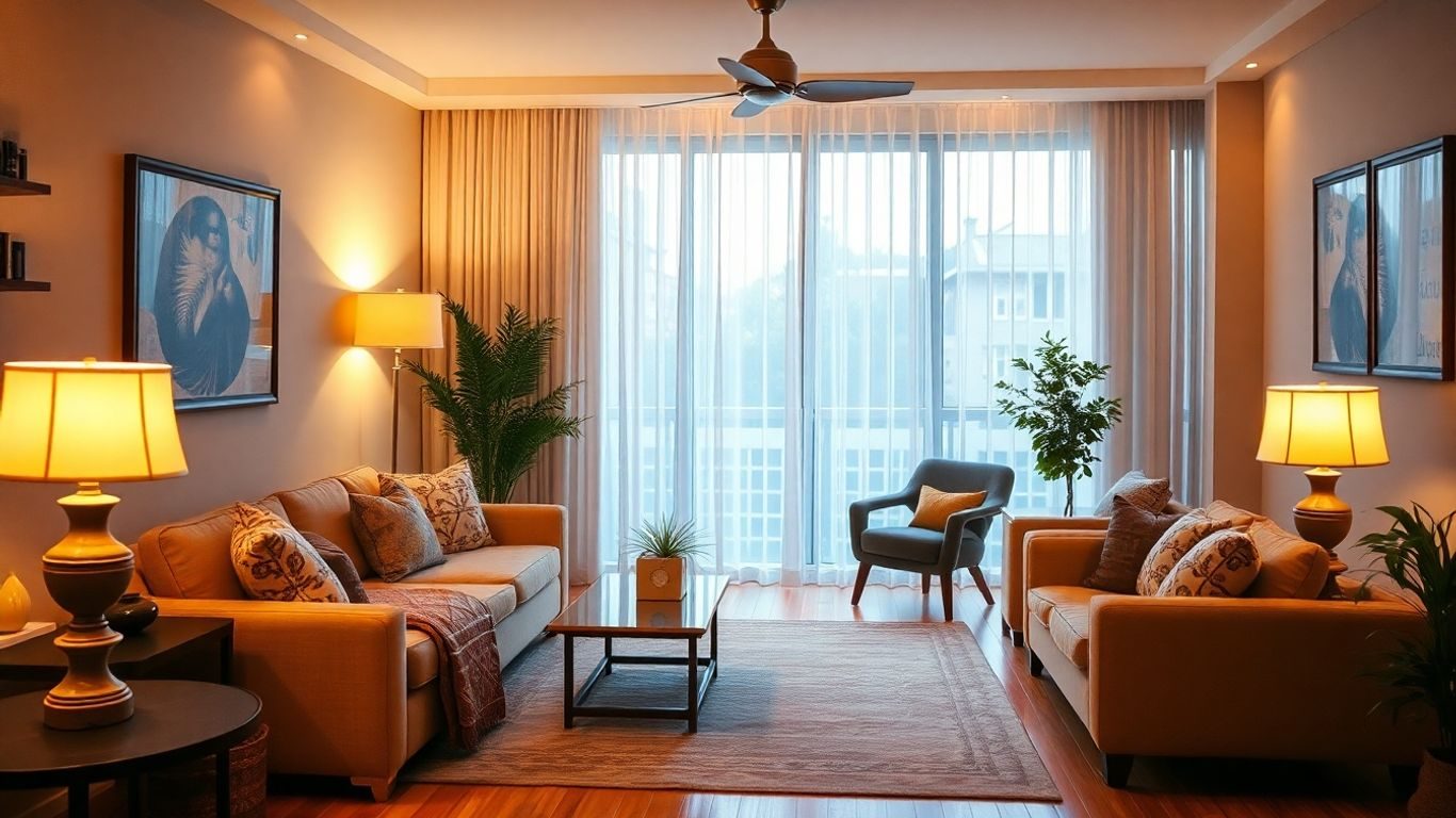 Sufragerie luminată cald, surse de lumină relaxante acasă